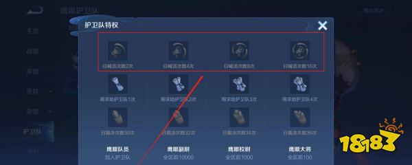 王者荣耀鹰眼护卫队每日能喊话多少次 王者荣耀鹰眼护卫队每日喊话介绍